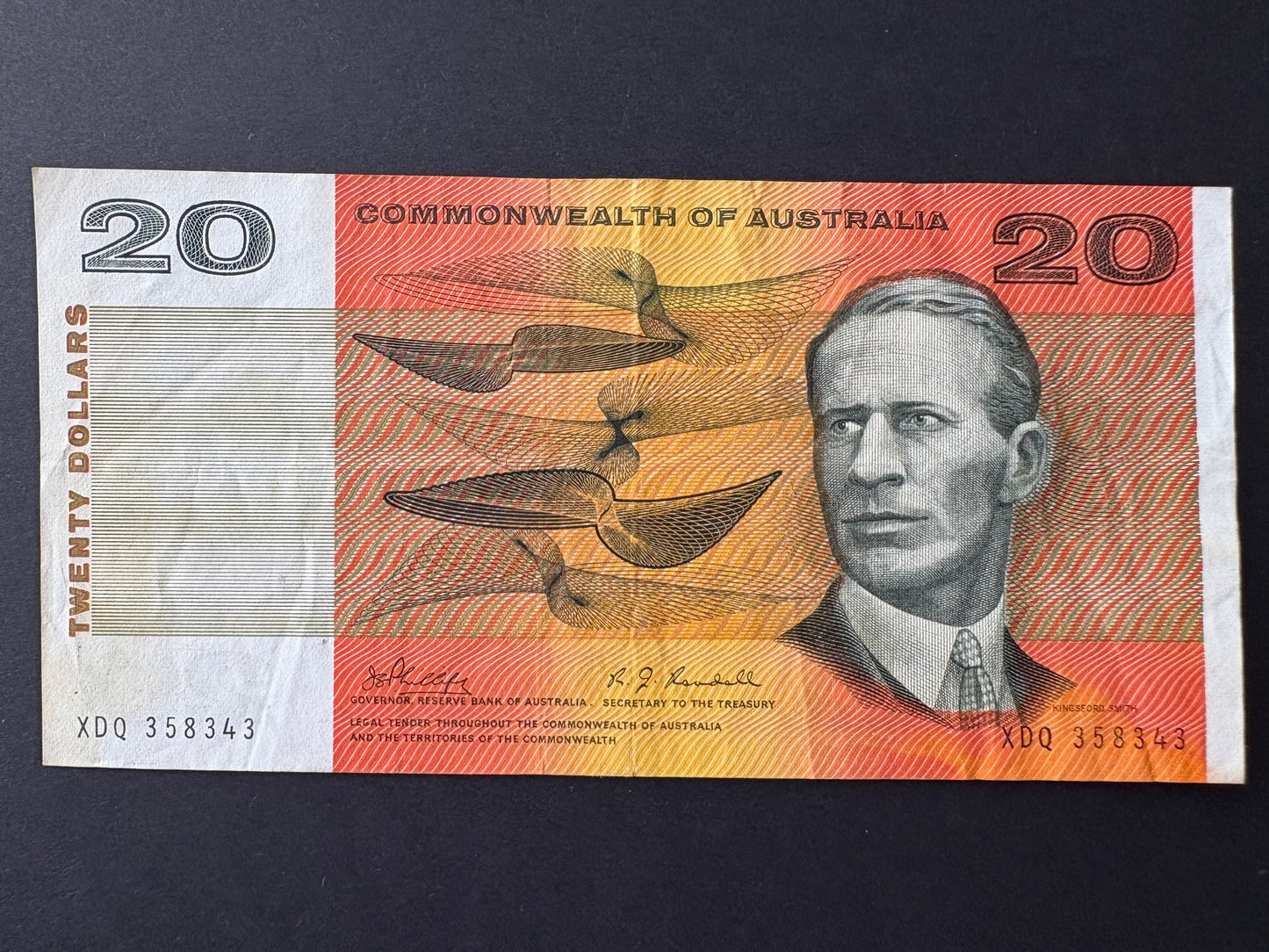 1968 $20 Australia Paper Banknote - Phillips Randall