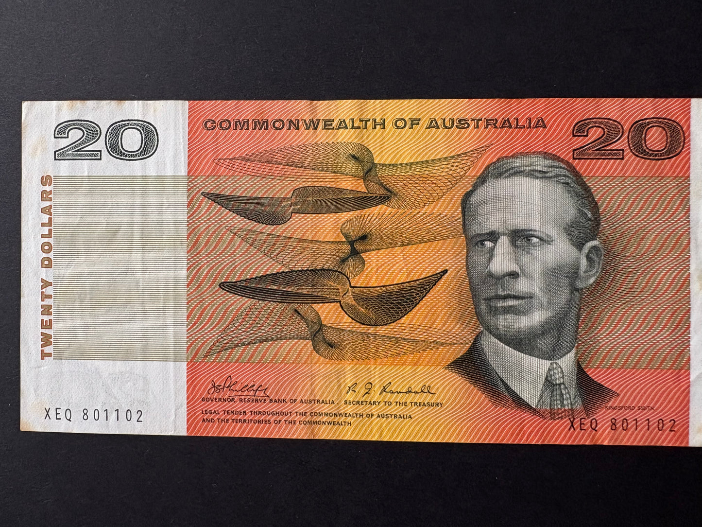 1968 $20 Australia Paper Banknote - Phillips Randall
