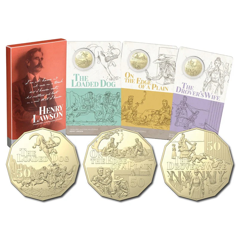 2022 Henry Lawson – Treasured Australian Stories 50c Three-Coin Set