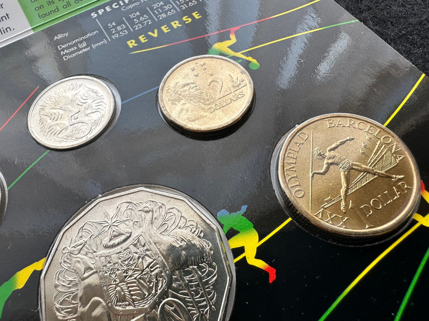 1992 Royal Australian Mint Olympic Uncirculated Six Coin Year Set