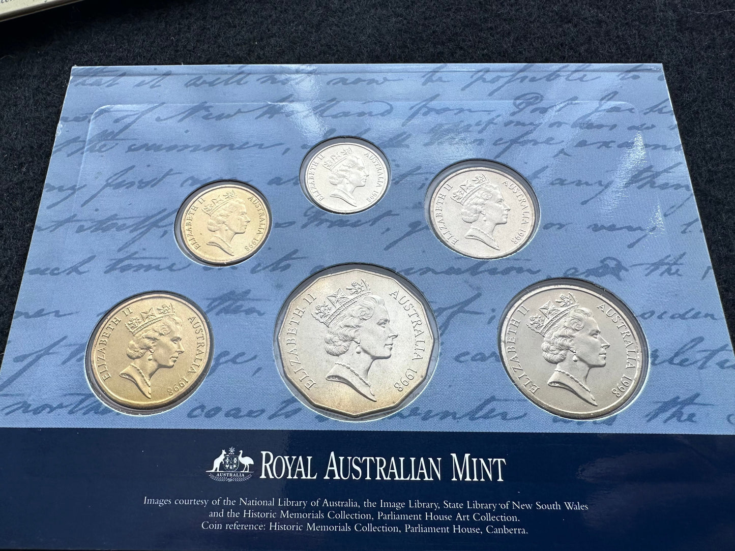 1998 Royal Australian Mint Bass & Flinders Uncirculated Six Coin Year Set