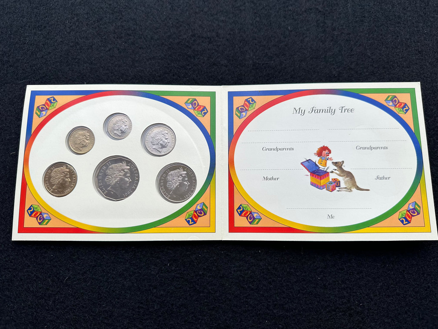 2001 Royal Australian Mint Baby Coin Year Set Uncirculated Six Coins