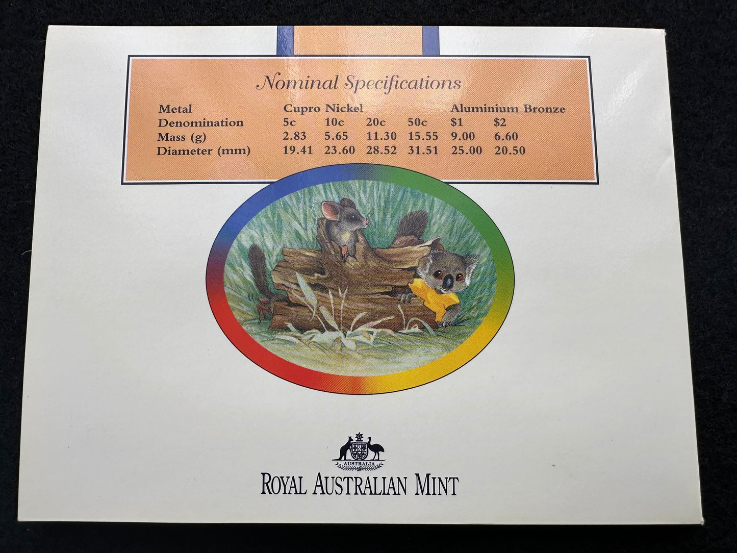 2001 Royal Australian Mint Baby Coin Year Set Uncirculated Six Coins