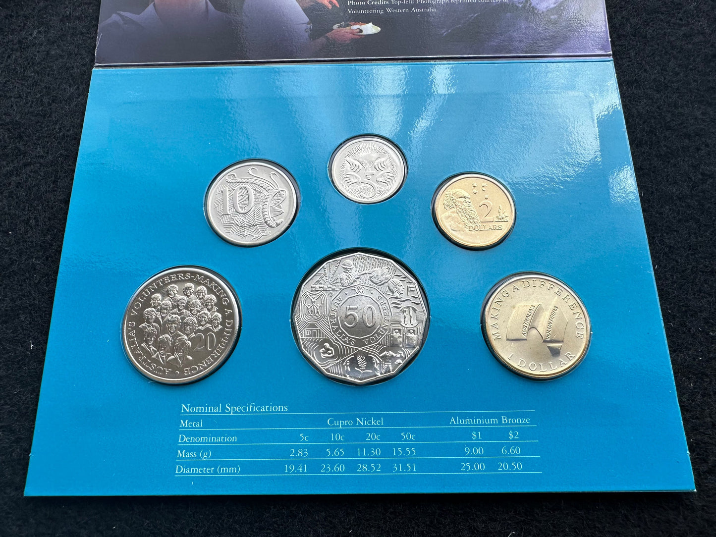 2003 Royal Australian Mint Australia's Volunteers Making a Difference Uncirculated Six Coin Year Set
