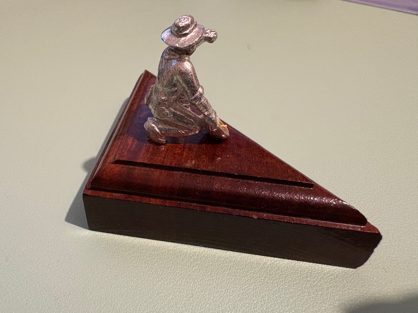 Pewter Gold Prospector with "Pocket Treasure Gold Nugget"