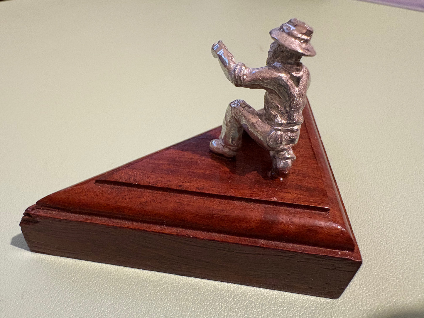 Pewter Gold Prospector with "Pocket Treasure Gold Nugget"