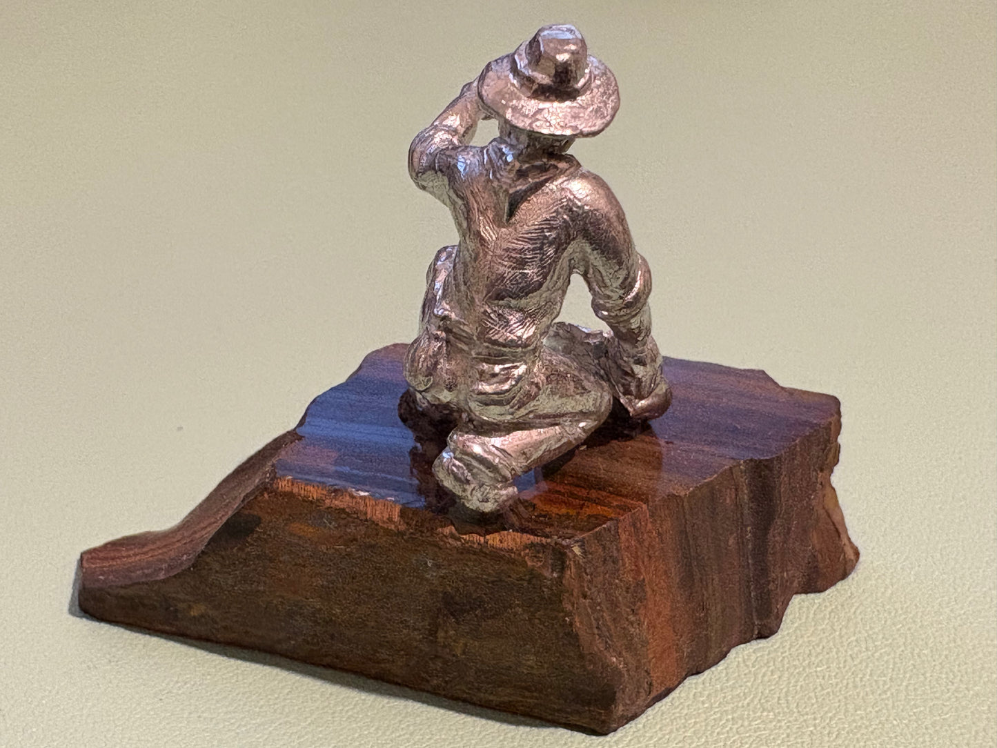 Pewter Gold Prospector with "Pocket Treasure Gold Nugget"
