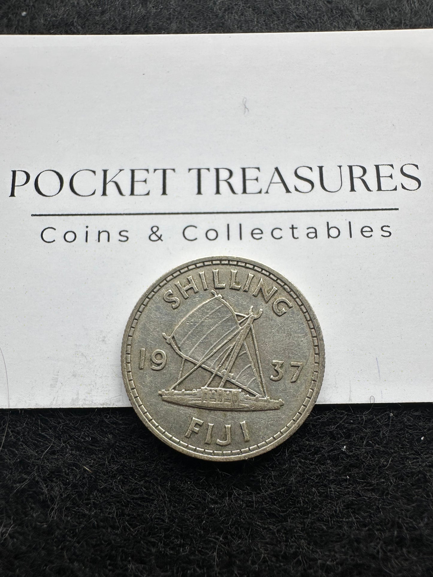 1937 Fiji Shilling - KM# 9 - .50 Silver