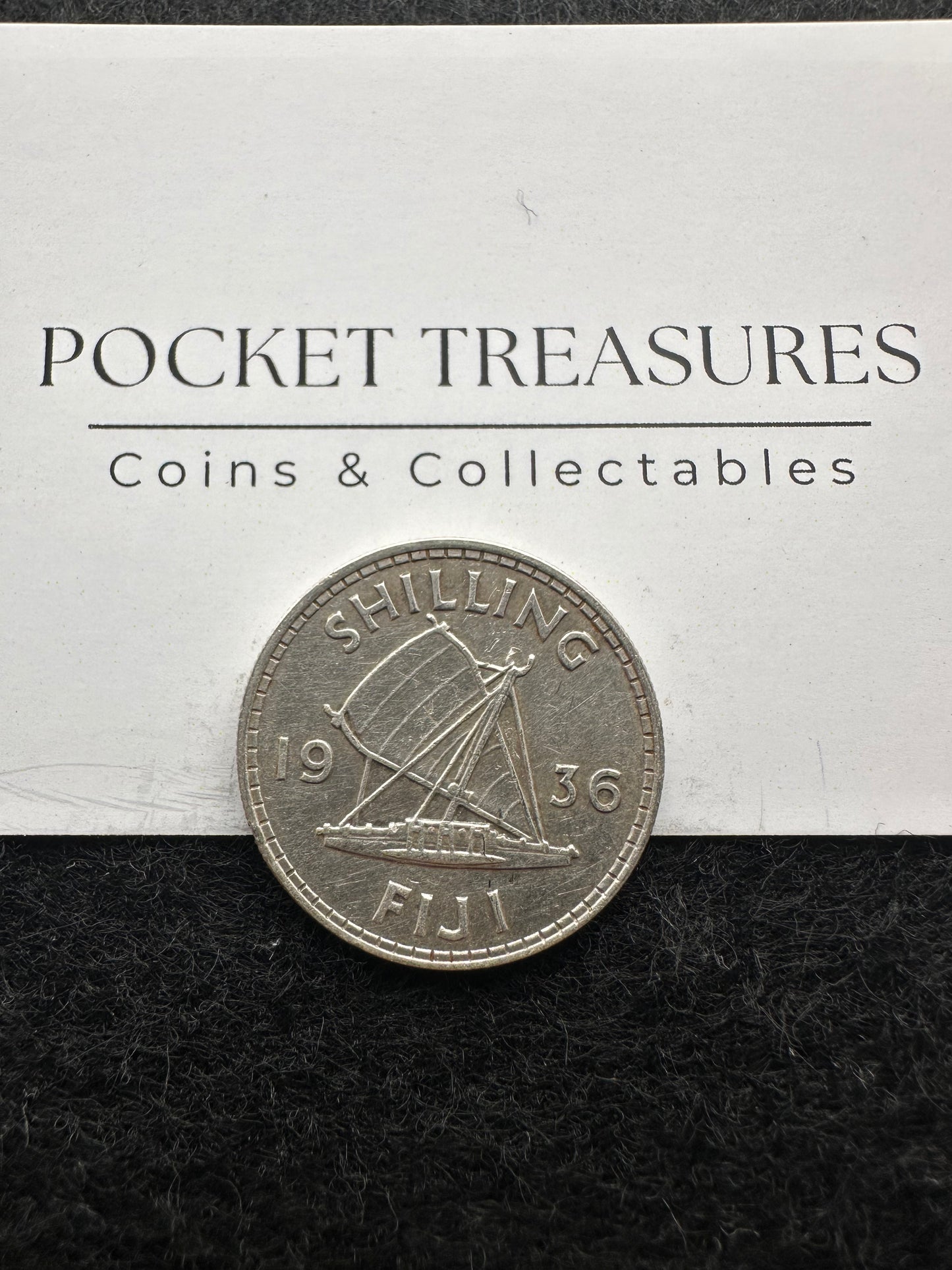 1936 Fiji Shilling - KM# 4 - .50 Silver