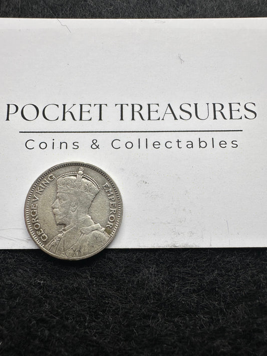 1935 Fiji Sixpence - KM# 3 - .500 Silver