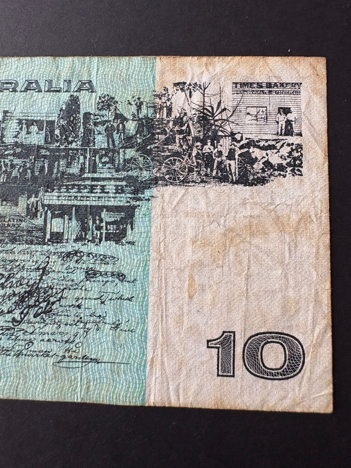 1976 $10 Australia Paper Banknote - Knight Wheeler TKG 351013