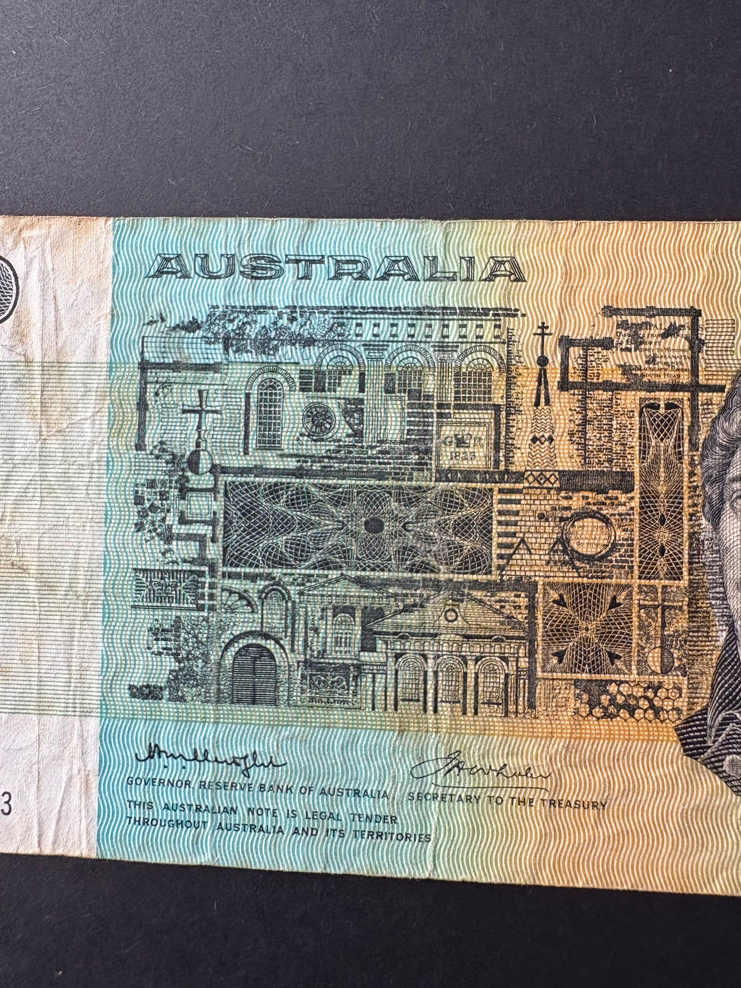 1976 $10 Australia Paper Banknote - Knight Wheeler TKG 351013