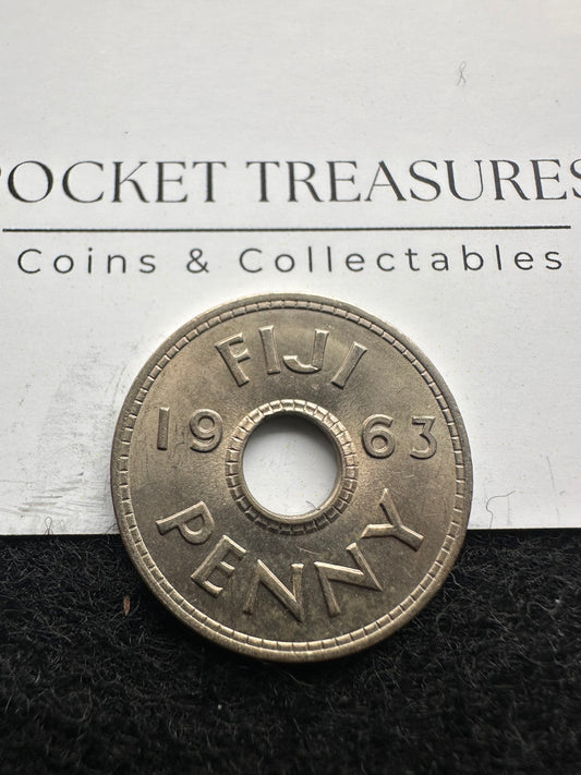 1963 Fiji Penny KM# 21