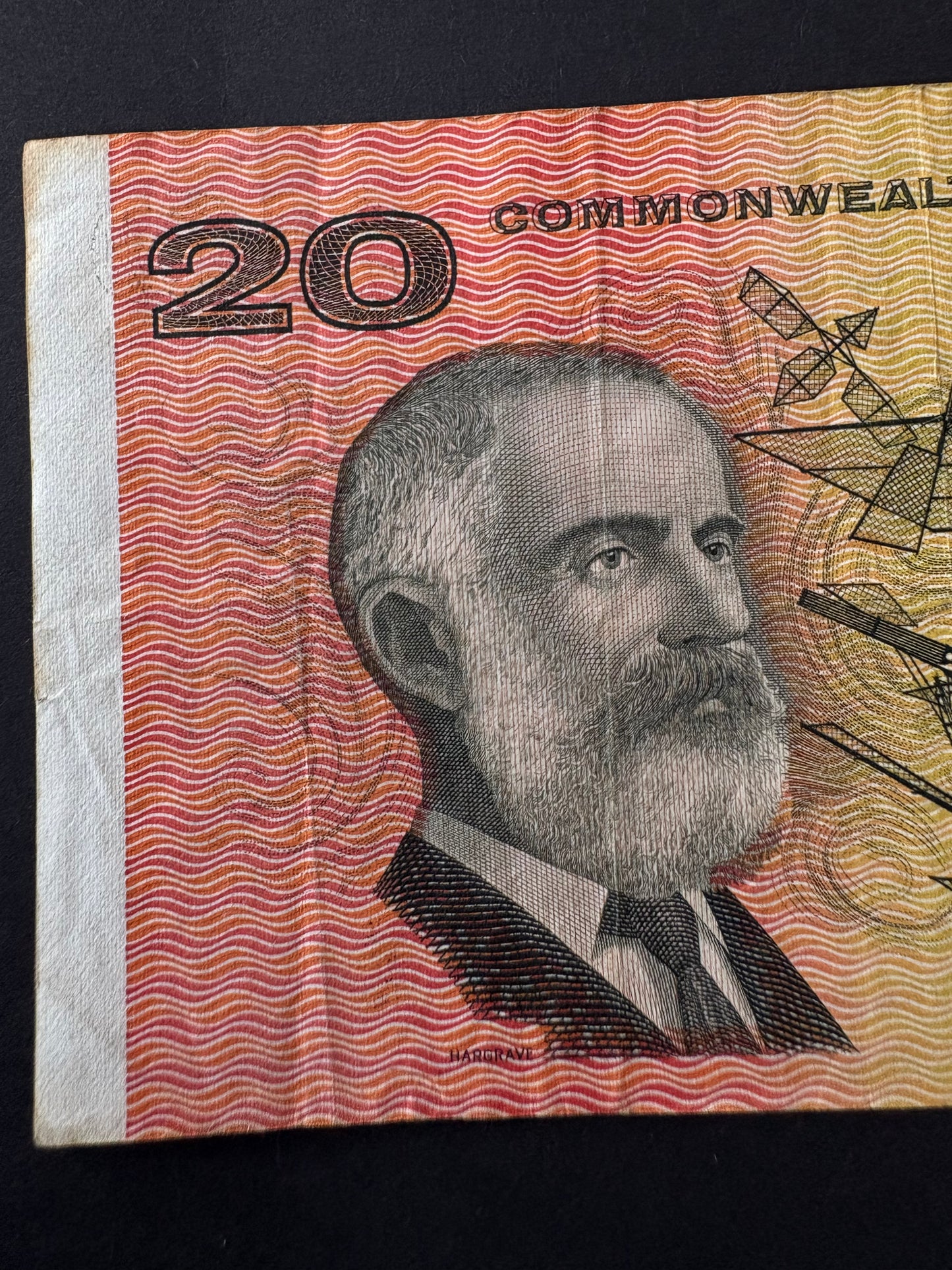 1972 $20 Australia Paper Banknote - Phillips Wheeler XEX 605576