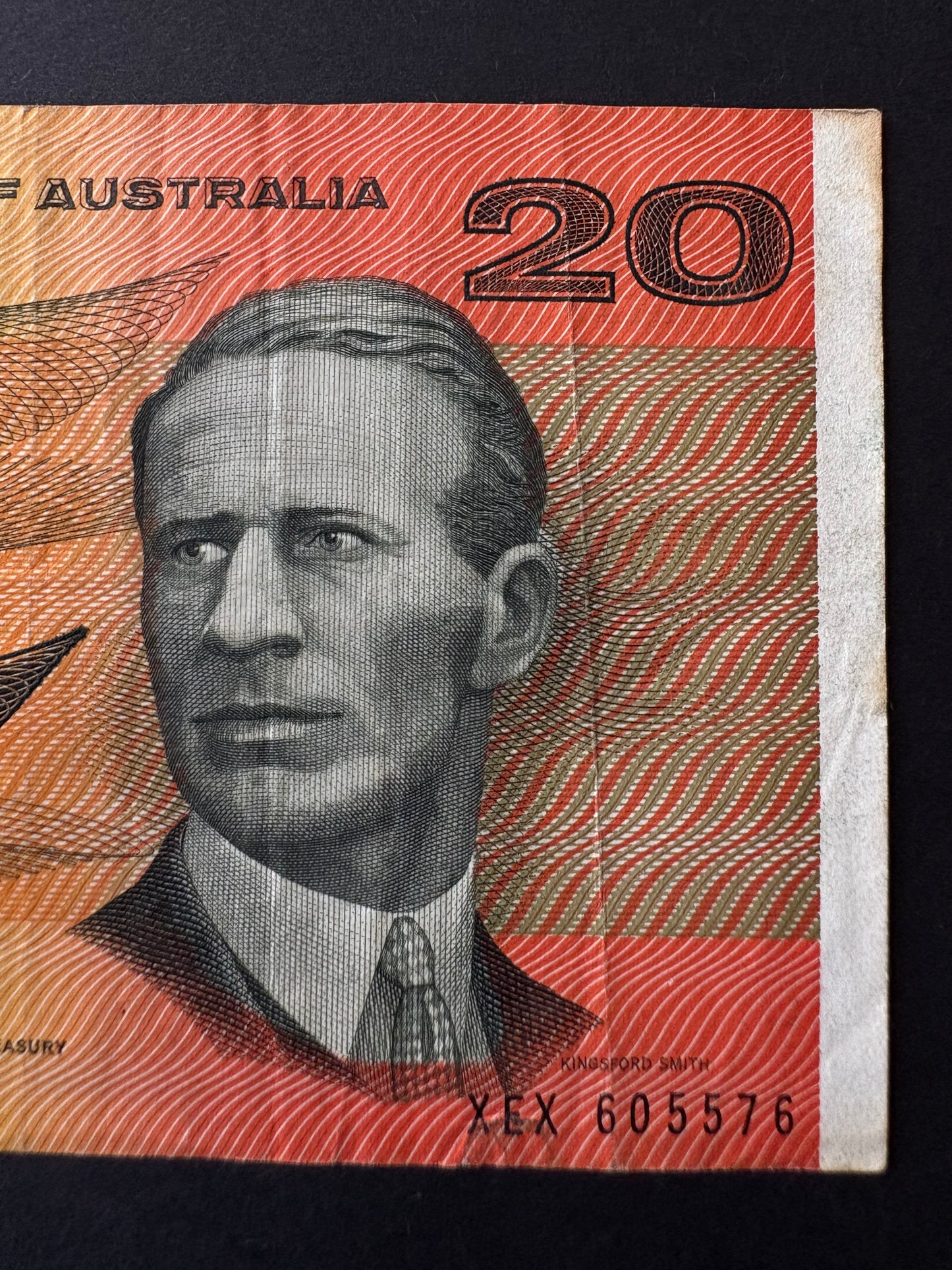 1972 $20 Australia Paper Banknote - Phillips Wheeler XEX 605576