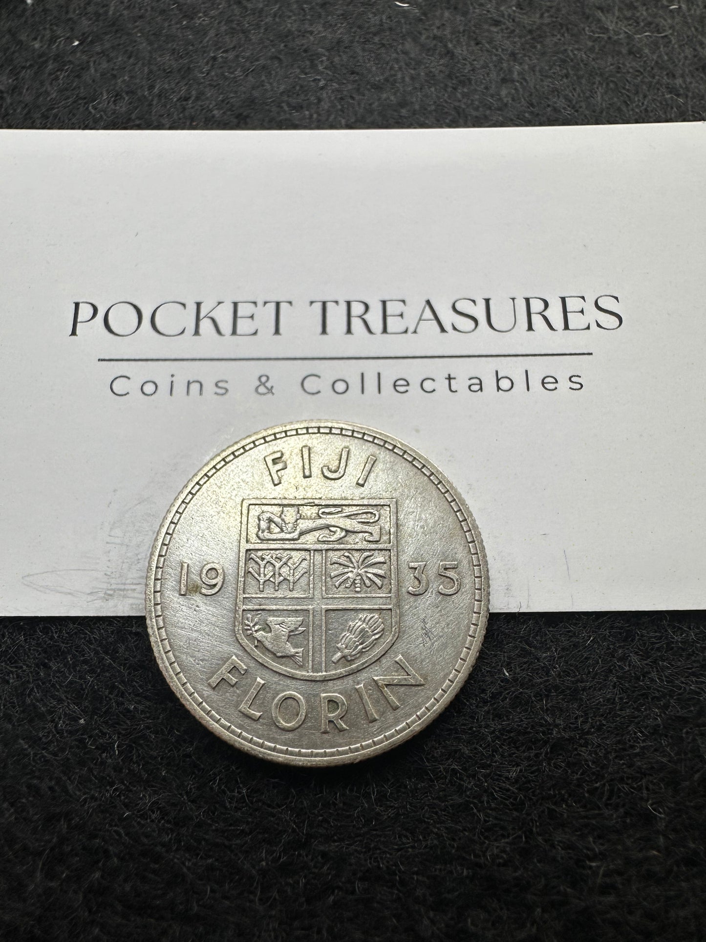 1935 Fiji Florin - KM# 5 - .50 Silver