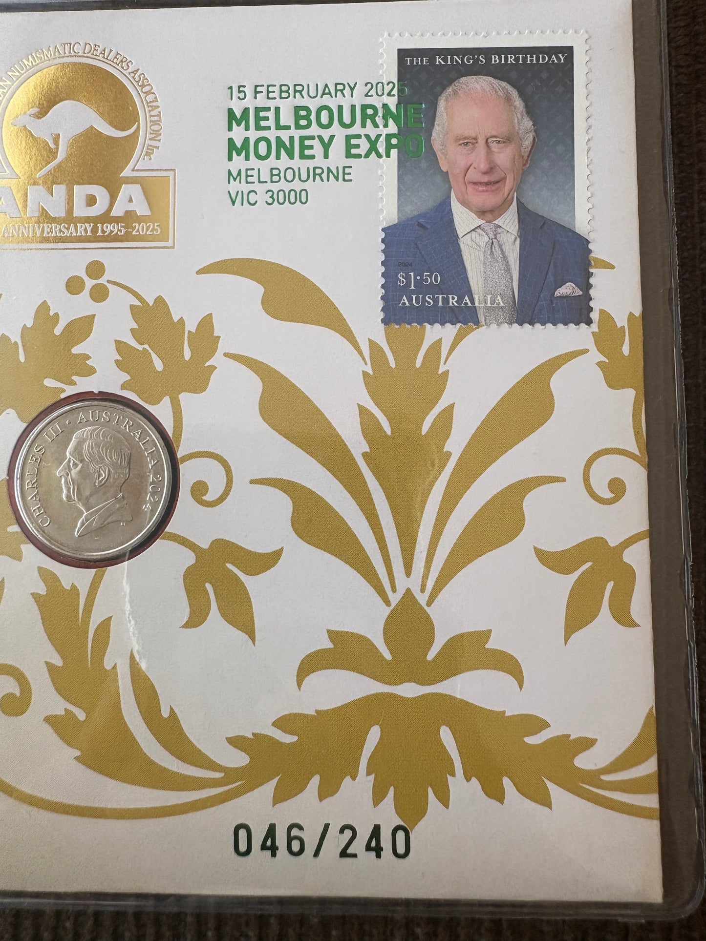 2025 Melbourne Money Expo ANDA PNC Duo - Lunar Snake 50 cent & His Majesty King Charles III 3 coin PNC (Day 1)