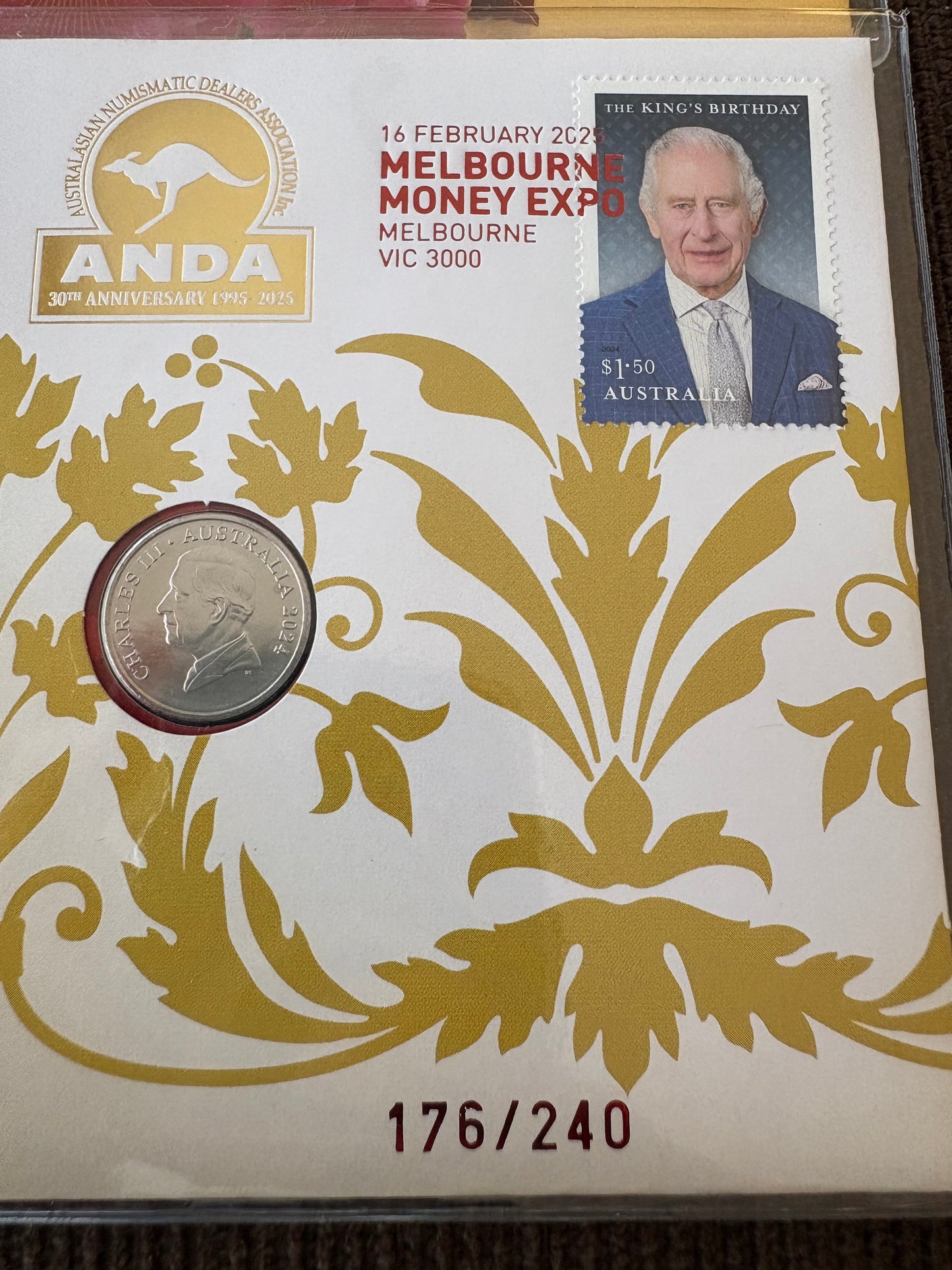 2025 Melbourne Money Expo ANDA PNC Duo - Lunar Snake 50 cent & His Majesty King Charles III 3 coin PNC (Day 2)
