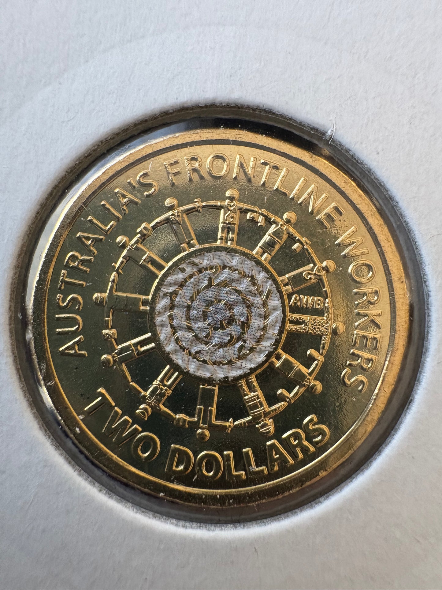 2022 $2 Frontline Workers UNCIRCULATED Coloured coin from RAM Mint bag