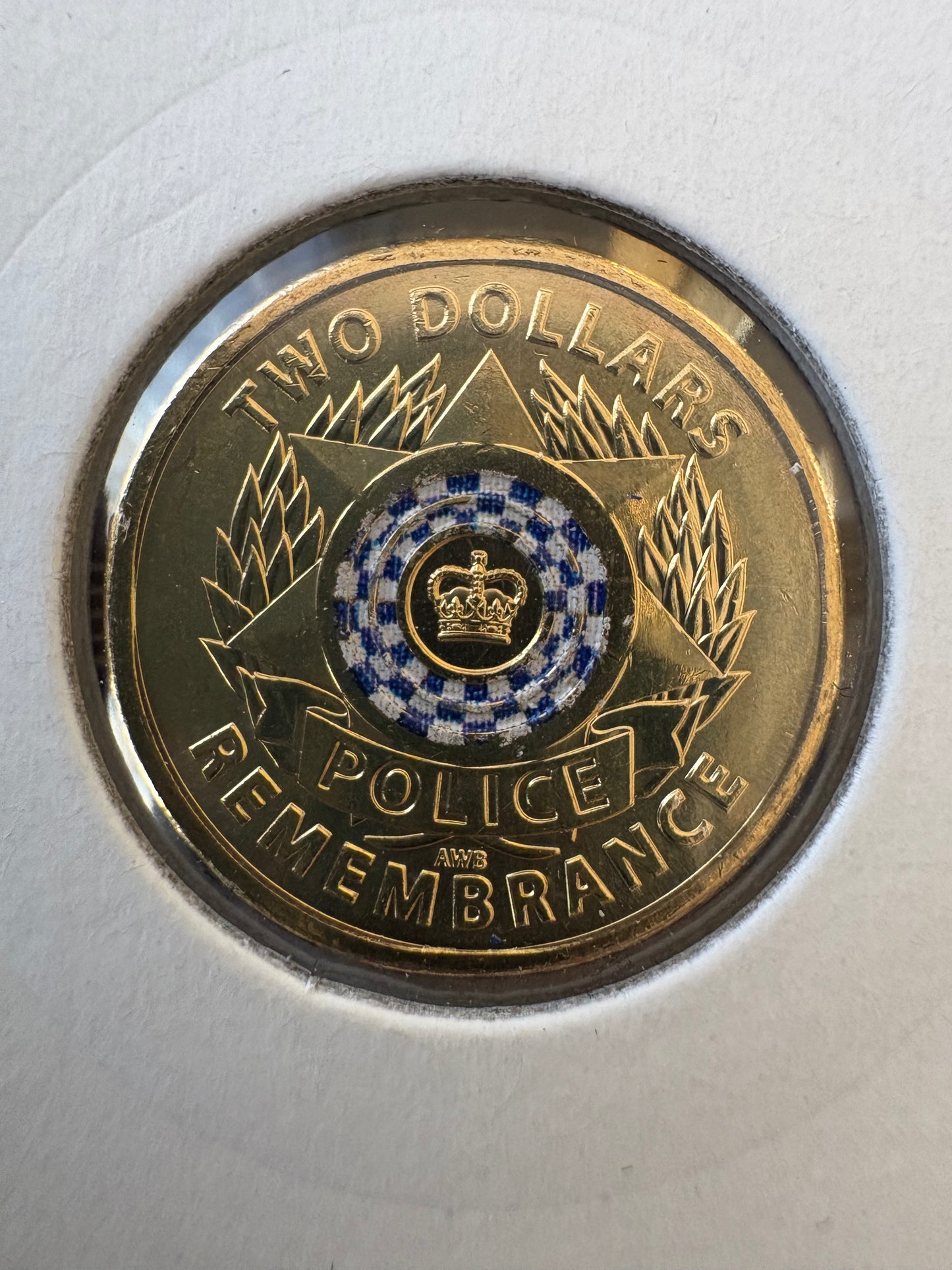 2019 $2 Police UNCIRCULATED Coloured coin from RAM Mint bag