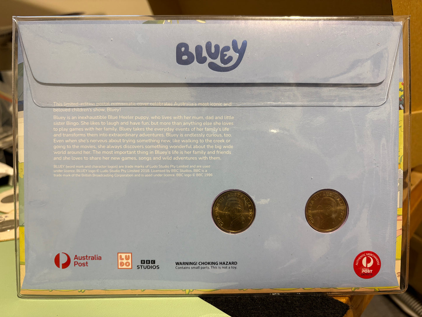 2024 Impressions Bluey Coloured $1 Limited Edition 2-Coin PNC