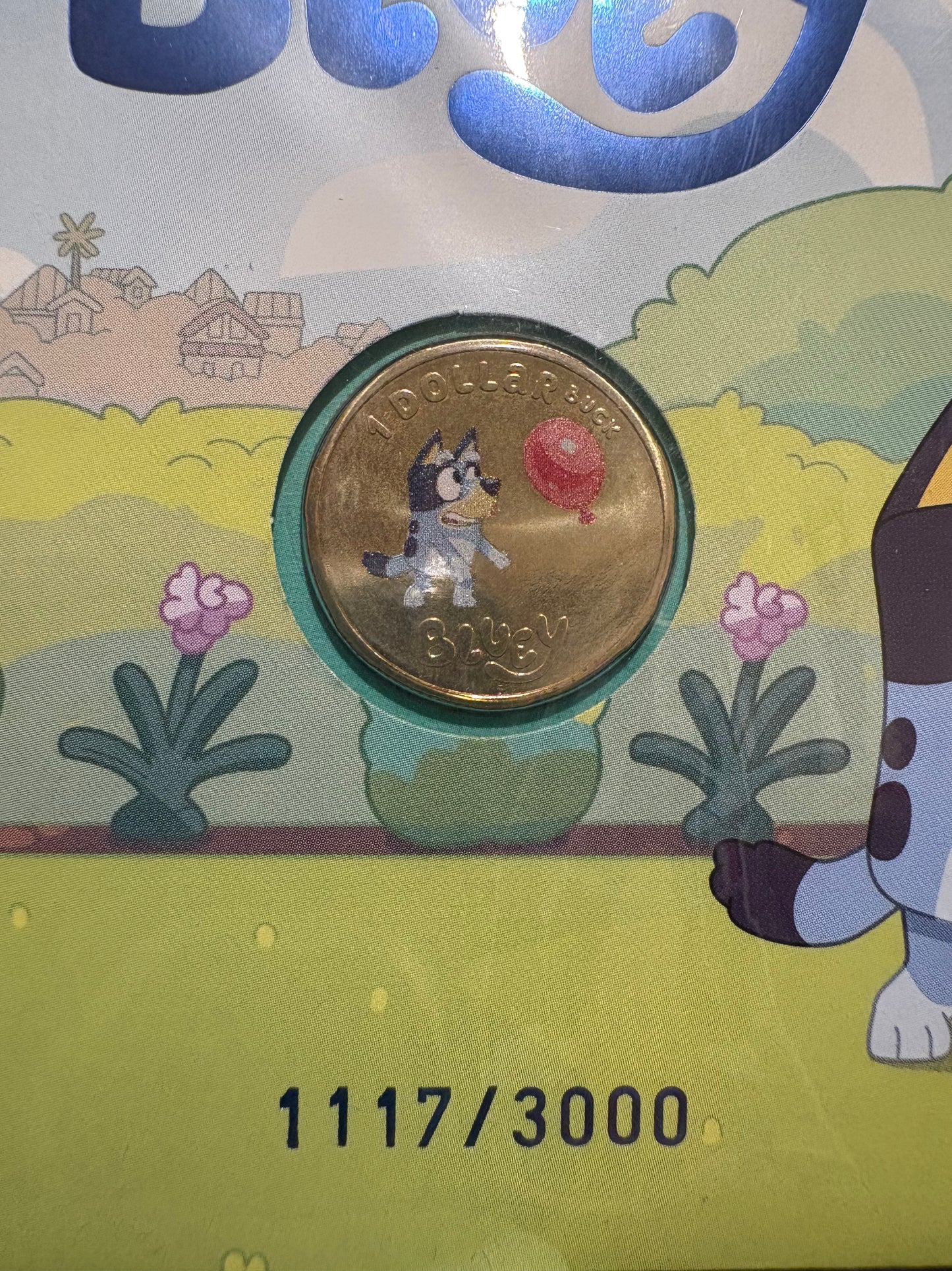2024 Bluey $1 Dollar Limited Edition Australia Post Impressions Coloured Coin - PNC 1117/3000