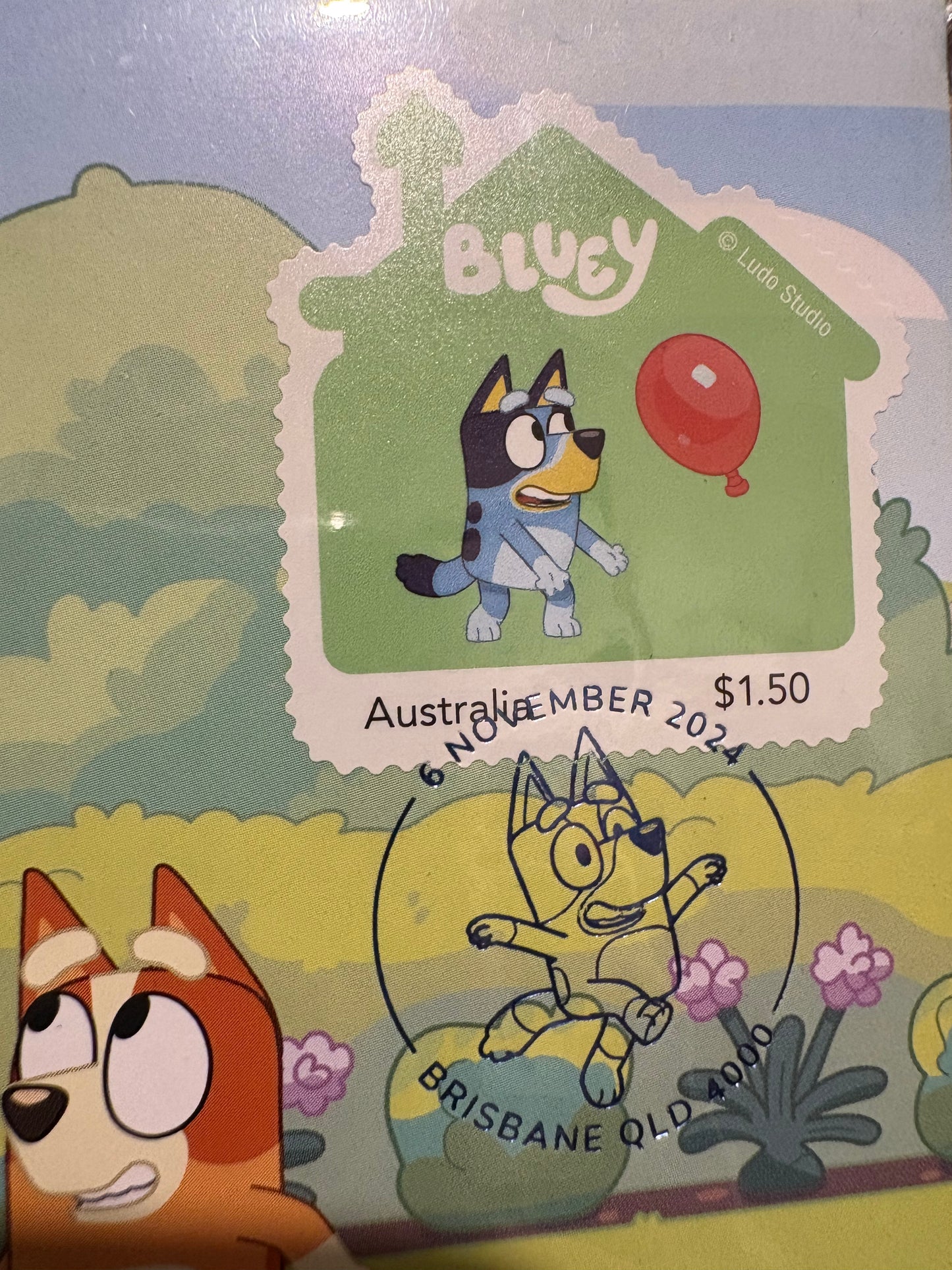2024 Bluey $1 Dollar Limited Edition Australia Post Impressions Coloured Coin - PNC 1117/3000