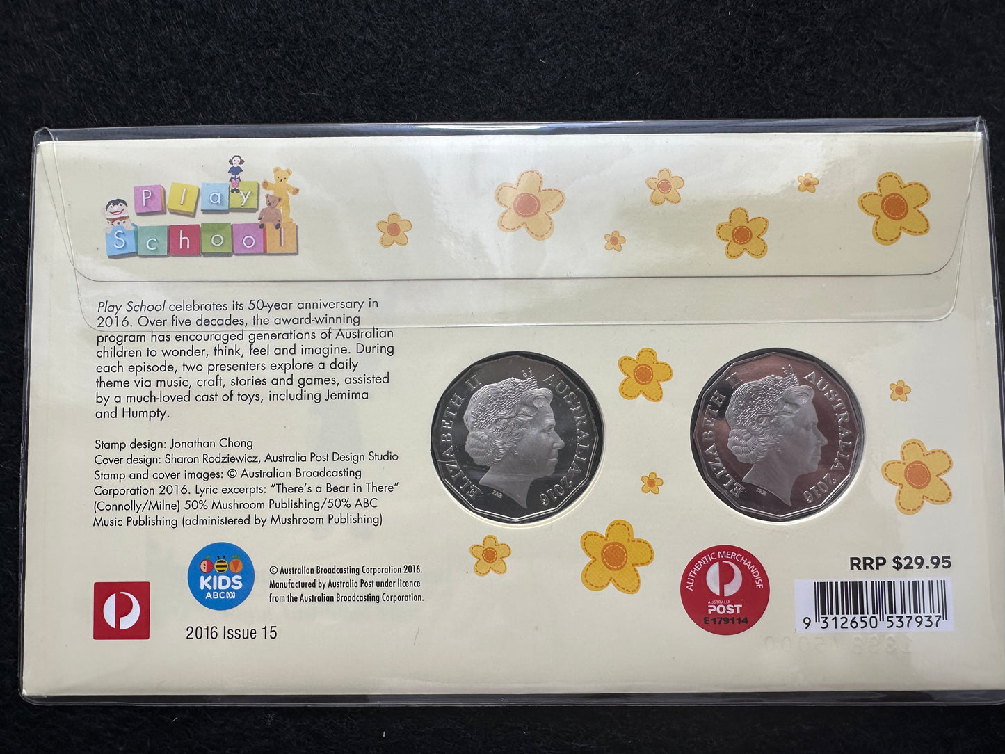 2016 50th Anniversary of Play School 'Jemima & Humpty' 50c Dual Coin PNC