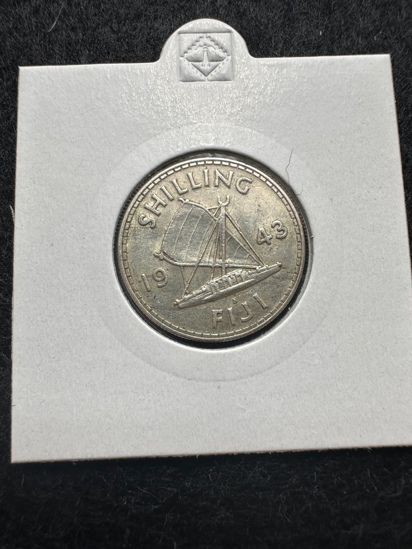 1943 Fiji Shilling - KM# 12a - .90 Silver