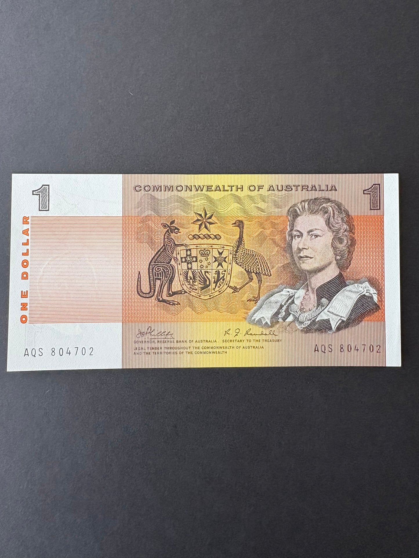 1969 $1 Australia Paper Banknote - Phillips Randall