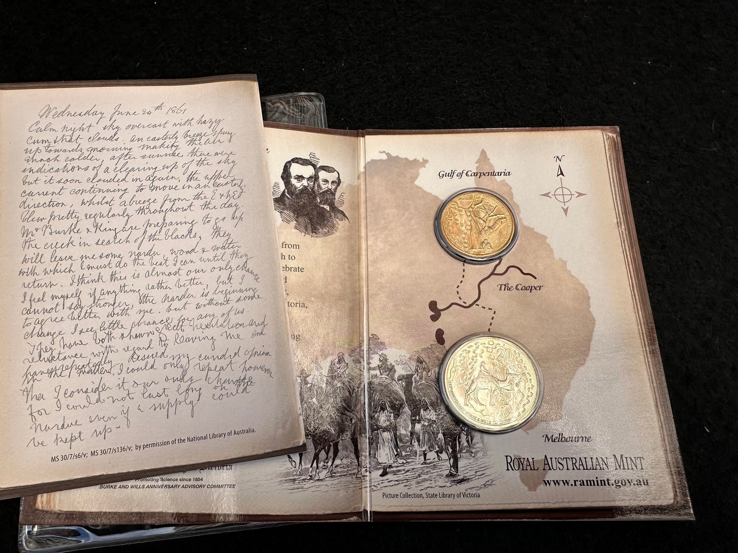 2010 150th Anniversary of the Burke & Wills Expedition Uncirculated 2 Coin Set