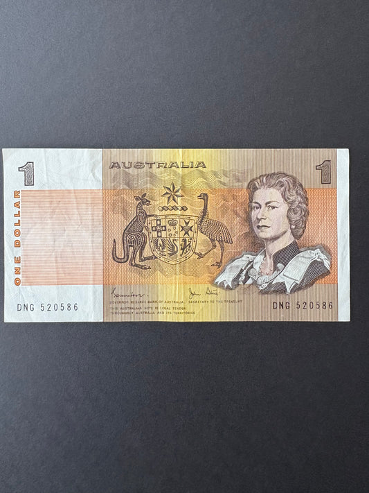 1982 $1 Australia Paper Banknote - Johnston Stone - DNG 520586