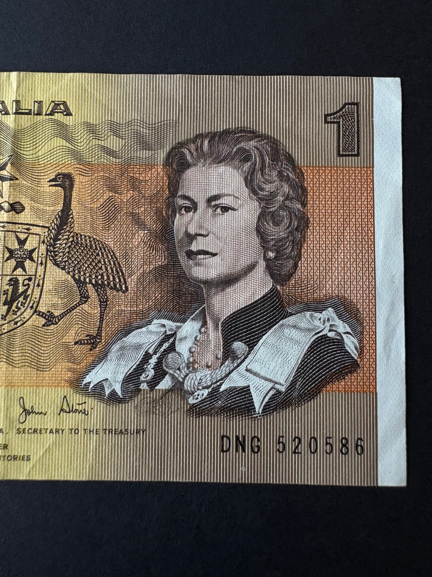 1982 $1 Australia Paper Banknote - Johnston Stone - DNG 520586