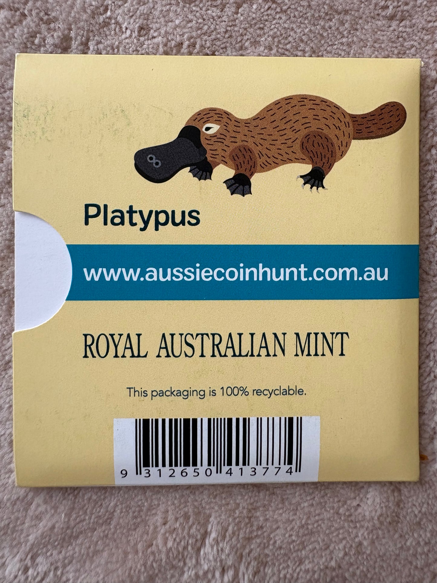 2019 $1 The Great Aussie Coin Hunt - P for Platypus