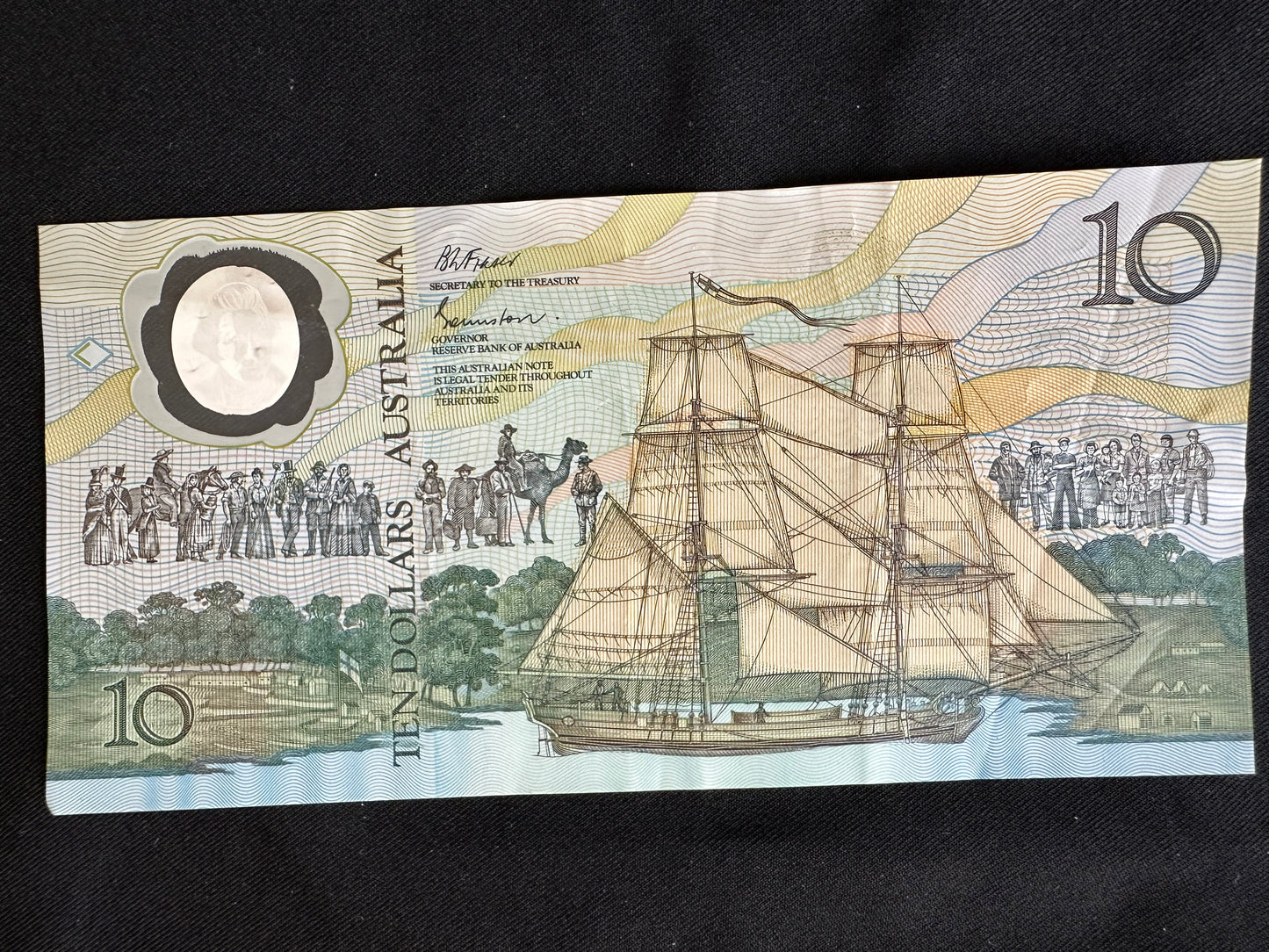 1988 $10 Australian Bicentennial Polymer Banknote - Johnston Fraser - AB 40844455
