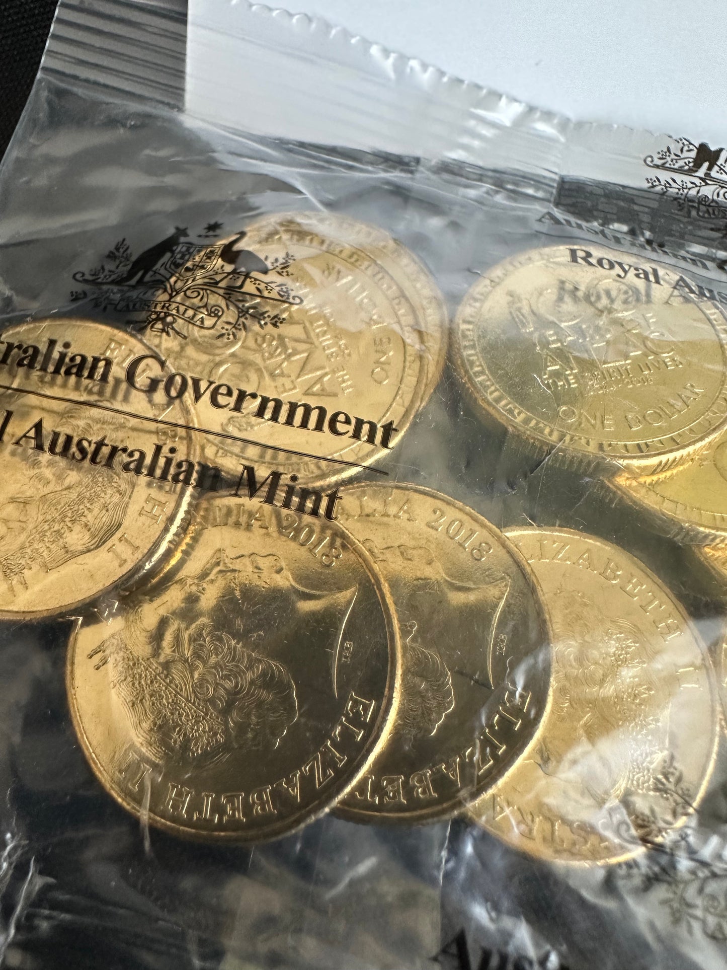 2018 Royal Australian Mint $1 100 Years of ANZAC The Spirit Lives On Mint Bag of 10 Uncirculated Coins