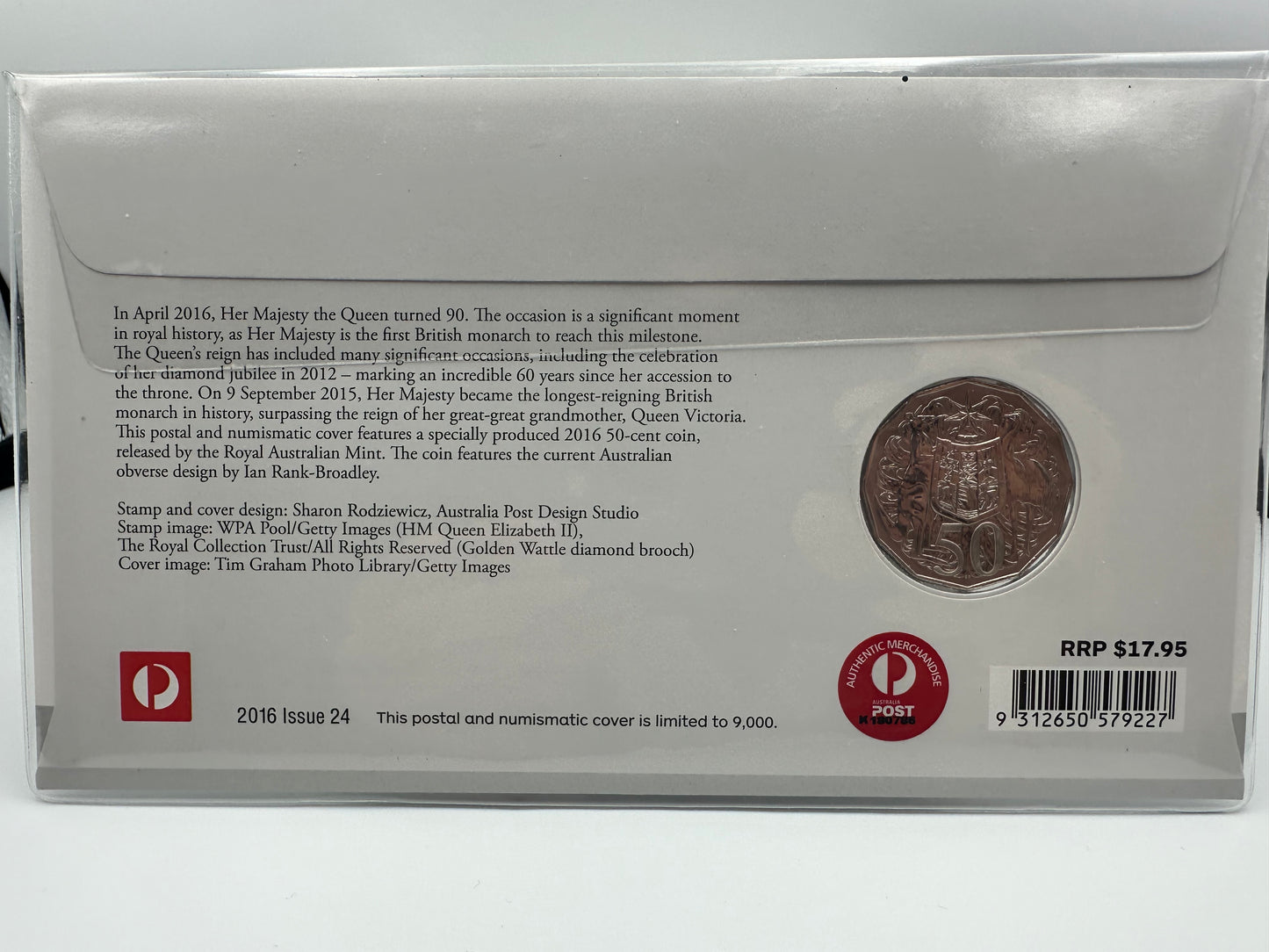 2016 20c-50c Queen Elizabeth II 90th Birthday Stamp and Coin Cover Trio