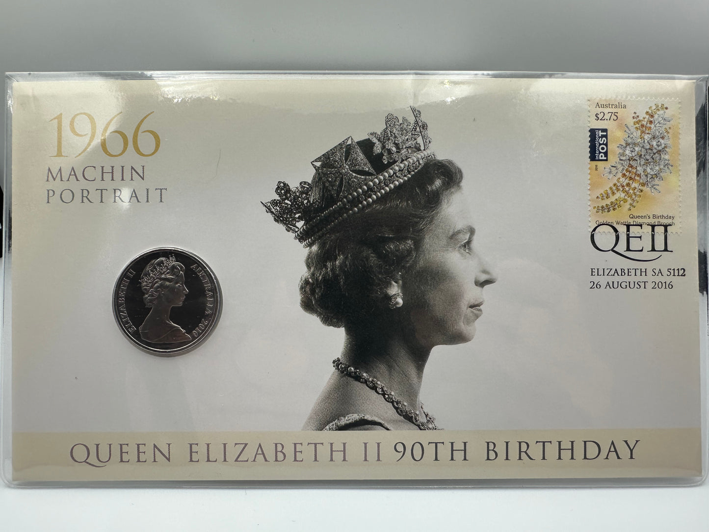 2016 20c-50c Queen Elizabeth II 90th Birthday Stamp and Coin Cover Trio