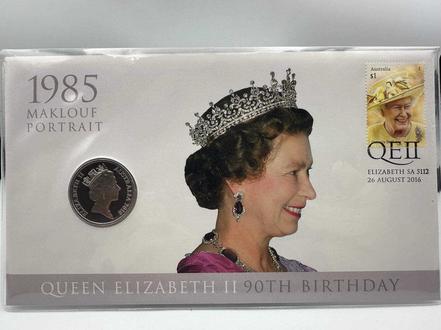 2016 20c-50c Queen Elizabeth II 90th Birthday Stamp and Coin Cover Trio