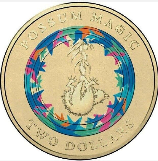 2017 $2 two dollar coin POSSUM MAGIC - Blue - Low mintage - CIRCULATED