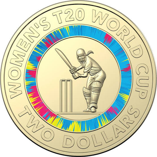 2020 $2 two dollar coin Women’s Cricket T20- Low mintage - CIRCULATED