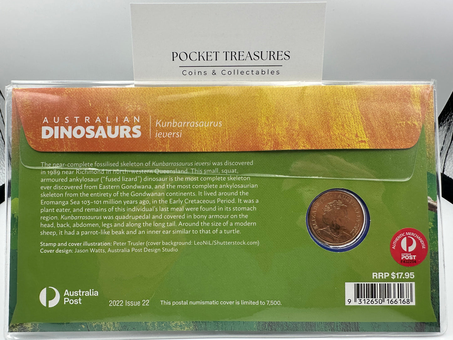 2022 Australian Dinosaurs – Kunbarrasaurus Ieversi $1 PNC
