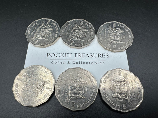 2001 Centenary of Federation NEW SOUTH WALES - 20 cent or 50 cent coins- CIRCULATED