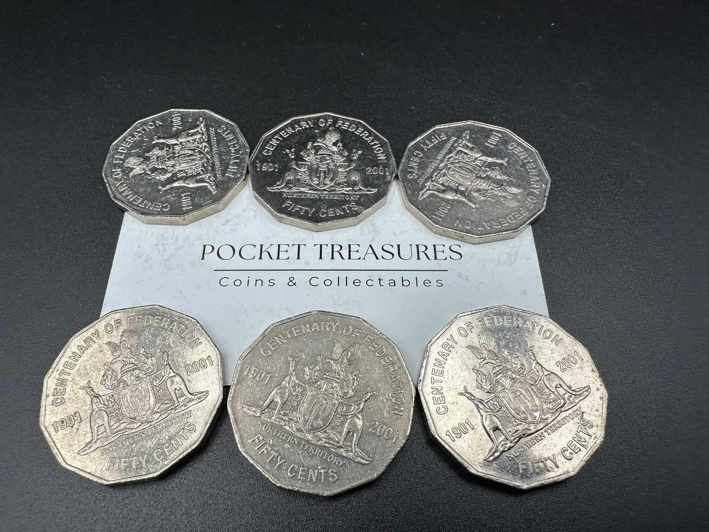 2001 Centenary of Federation NORTHERN TERRITORY - 20 cent & 50 cent coins- CIRCULATED