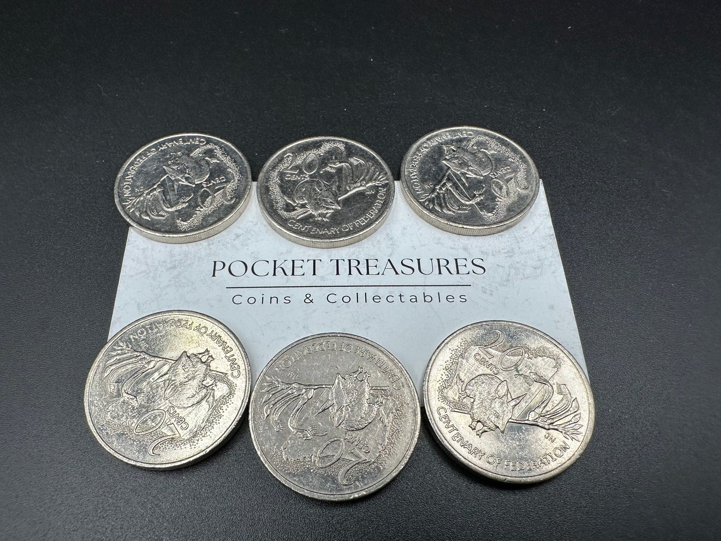 2001 Centenary of Federation WESTERN AUSTRALIA - 20 cent & 50 cent coins- CIRCULATED