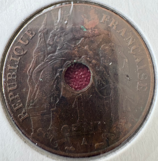 1938 French Indo China 1 cent KM# 12.1