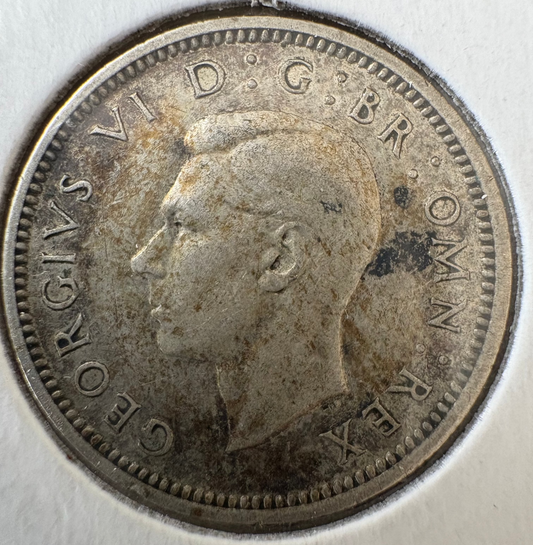 1946 Great Britain Sixpence .500 Silver KM# 852