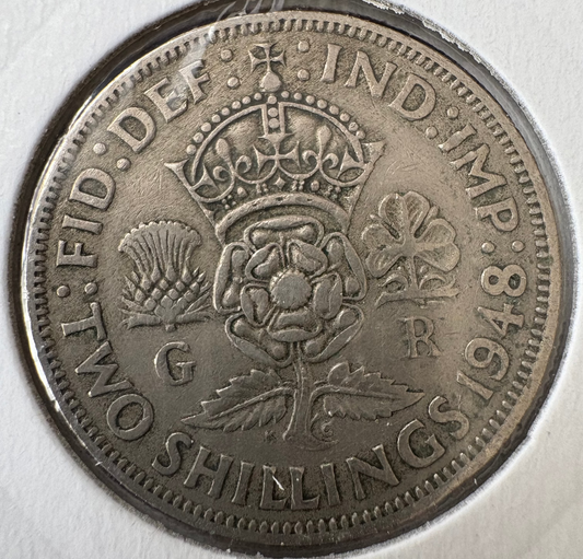 1948 Great Britain Florin KM# 865