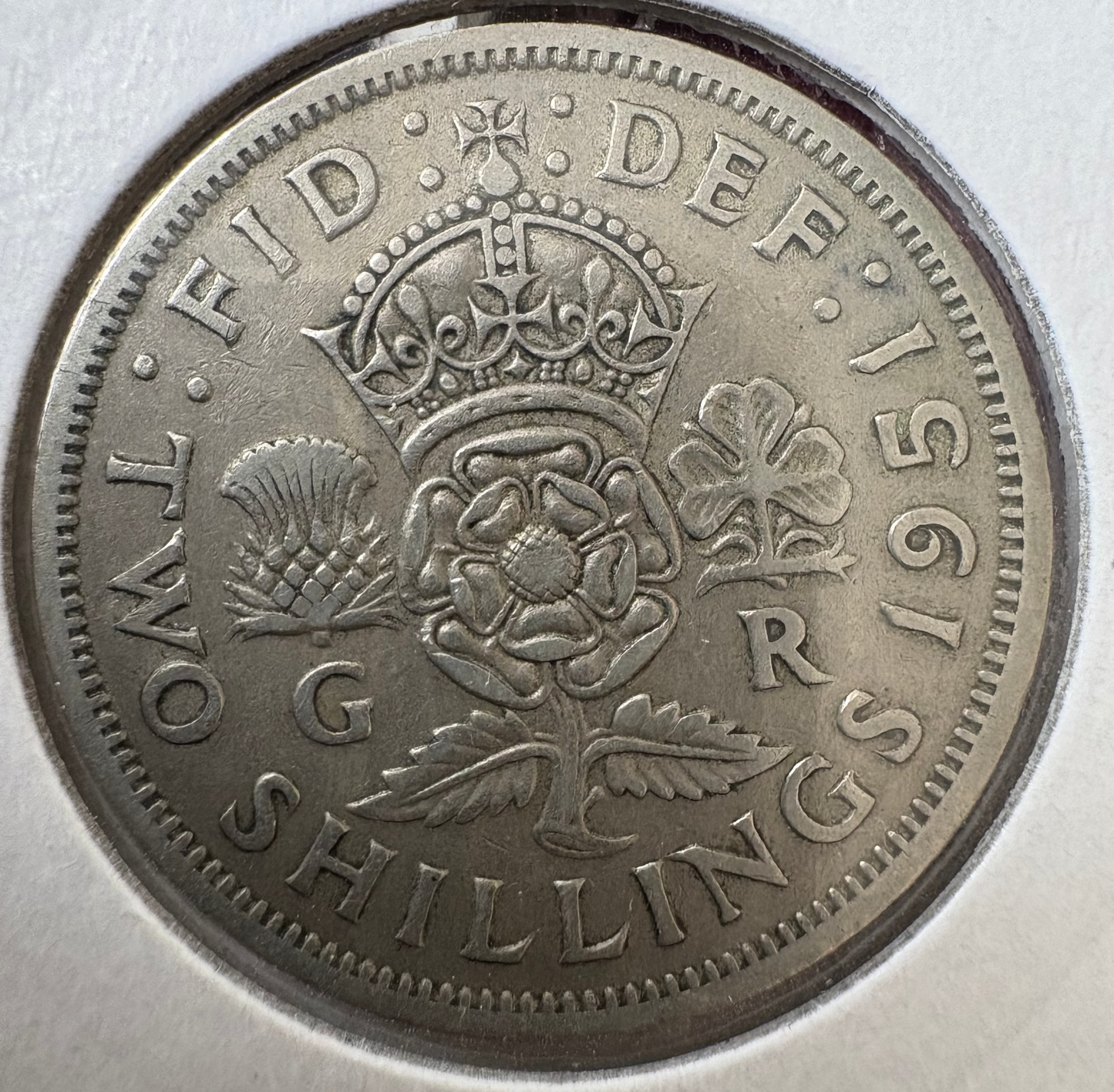 1951 Great Britain Florin / Two Shillings KM# 878