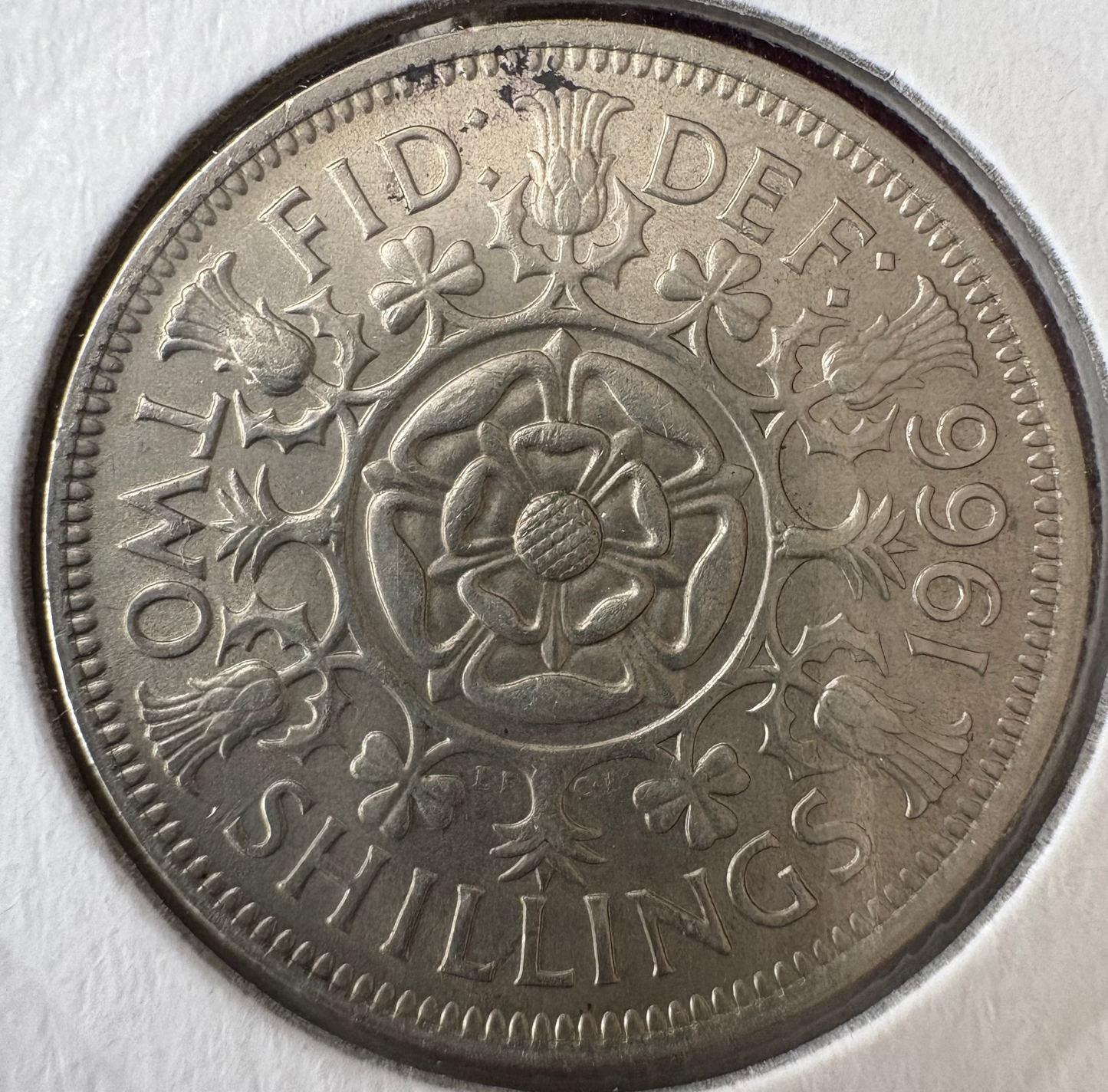 1966 Great Britain Florin / Two Shillings KM# 906